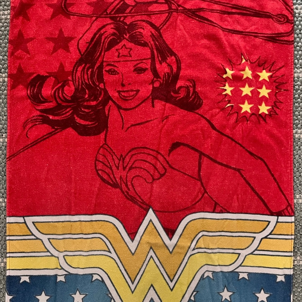 Authentic Vintage Wonder Woman Towel 100% Cotton